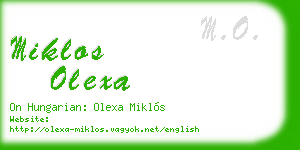miklos olexa business card